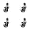 Service Caster 3'' Semi Steel Wheel Swivel 1-7/8'' Expanding Stem Caster Set, 4PK SCC-EX20S314-SSS-178-4 - alternate 1